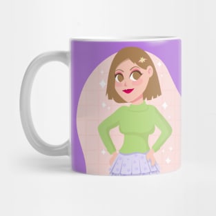 Cute beautiful girl skirt design Mug